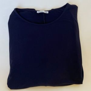Zara navy jersey top size M